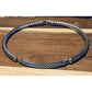 David Yurman Sterling Silver & 14k Gold Classic 7mm Cable Choker Necklace 15.5"