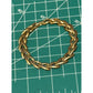 Napier Bracelet Vintage Gold Tone Woven Chain Links Chunky Classic 7.5”