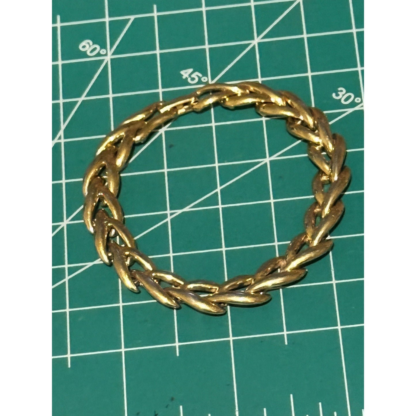 Napier Bracelet Vintage Gold Tone Woven Chain Links Chunky Classic 7.5”
