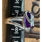 Modern Estate JW 925 Sterling Silver Emerald Cut Purple Amethyst Ring Size 7.5