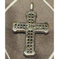 BH 925 Sterling Silver Diamond Accent Nugget Cross Pendant 7.4g 1.6”