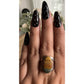Vintage Signed MSA Sterling Silver Genuine Picture Jasper Ring Size 10.5
