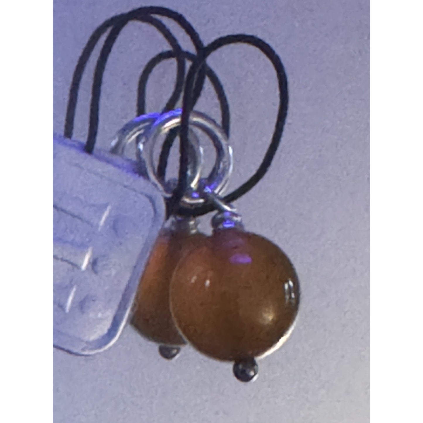 Pre owned RETIRED James Avery Carnelian Gemstone Enhancer Dangle Bead