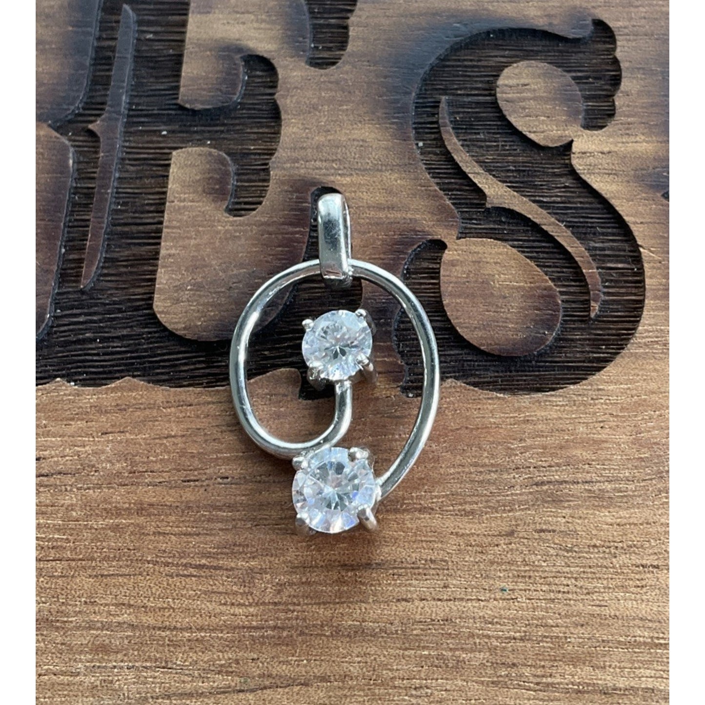 Sterling Silver CZ Cilcle Pendant