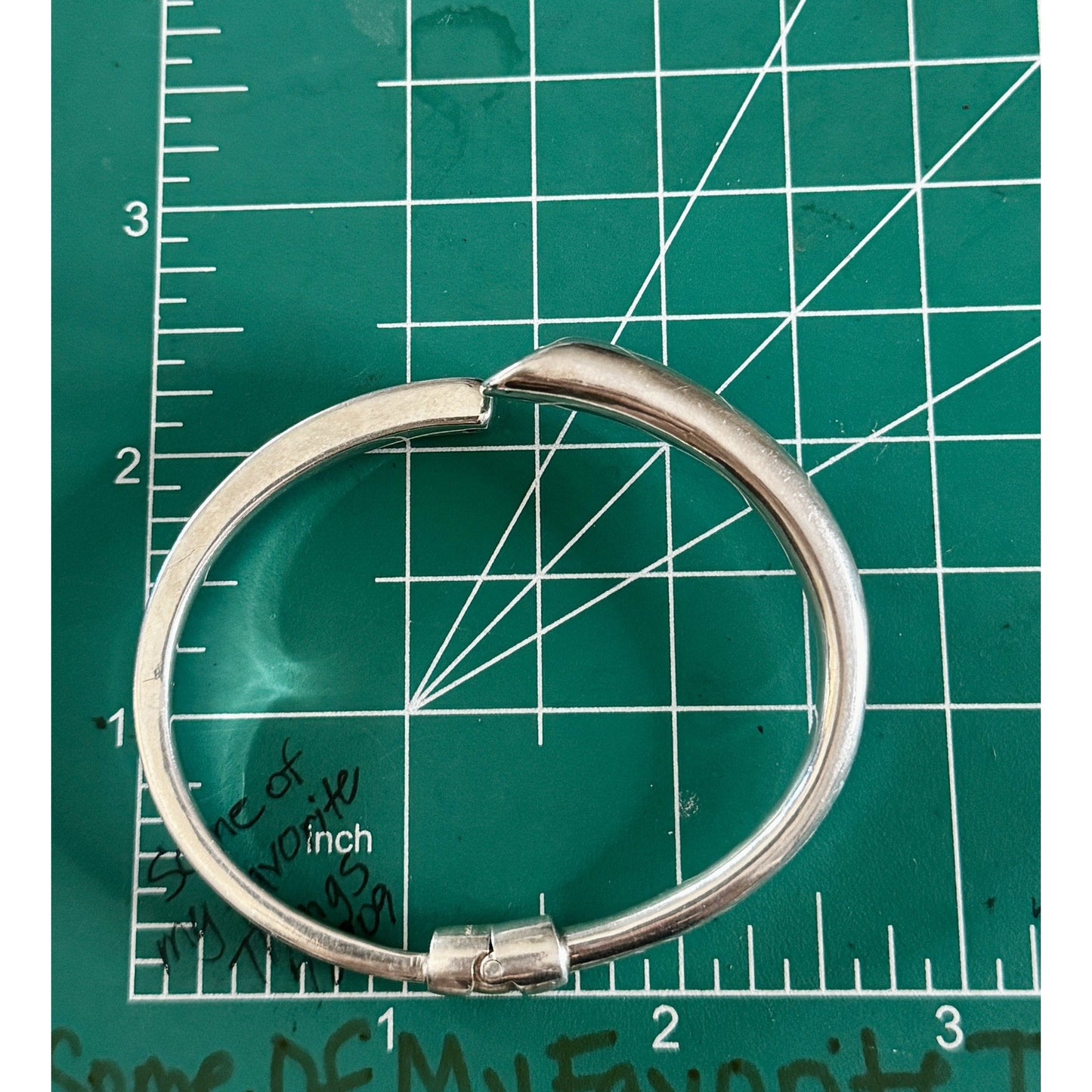 Vintage Sterling Sterling 925 Crossover Hinged Bangle Bracelet