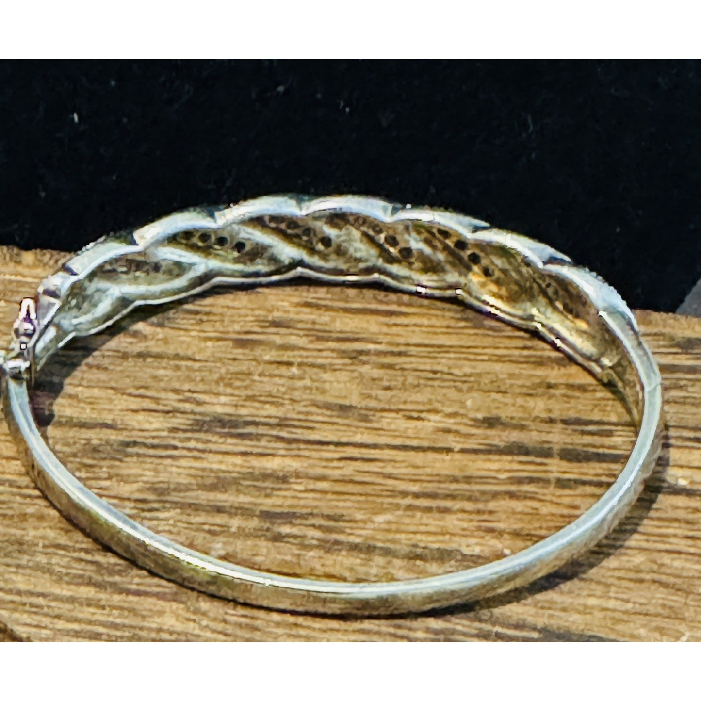 Sterling Creations 925 Silver Hinged Bangle Bracelet Rubies Emeralds Sapphires