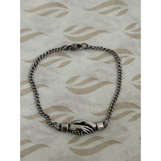 James Avery Retired Sterling Silver Friendship Bracelet 6.5”