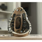 Vintage Sterling Silver Carolyn Pollack Oval Blue Agate Filigree Ring Size 7
