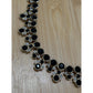 NWOT White House Black Market Black Crystal Rhinestone Gold Statement Necklace