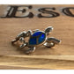 Sterling Silver Blue Opal Turtle Pendant 925 Inlay Sea Turtle Beach Ocean