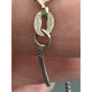 Vintage 925 Sterling Silver Rose Quartz Heart With Crystals and 17” Necklace