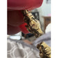 Vintage Milor Italy 925 Gold Vermeil Double Panther Head Braided Cuff Bracelet