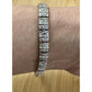 Vintage Sterling Silver Articulated Illusion Tennis Linked Bracelet 15g Signed