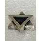 Pre owned James Avery RETIRED RARE Sterling Silver Star of David Slide Pendant Oxidized 7g
