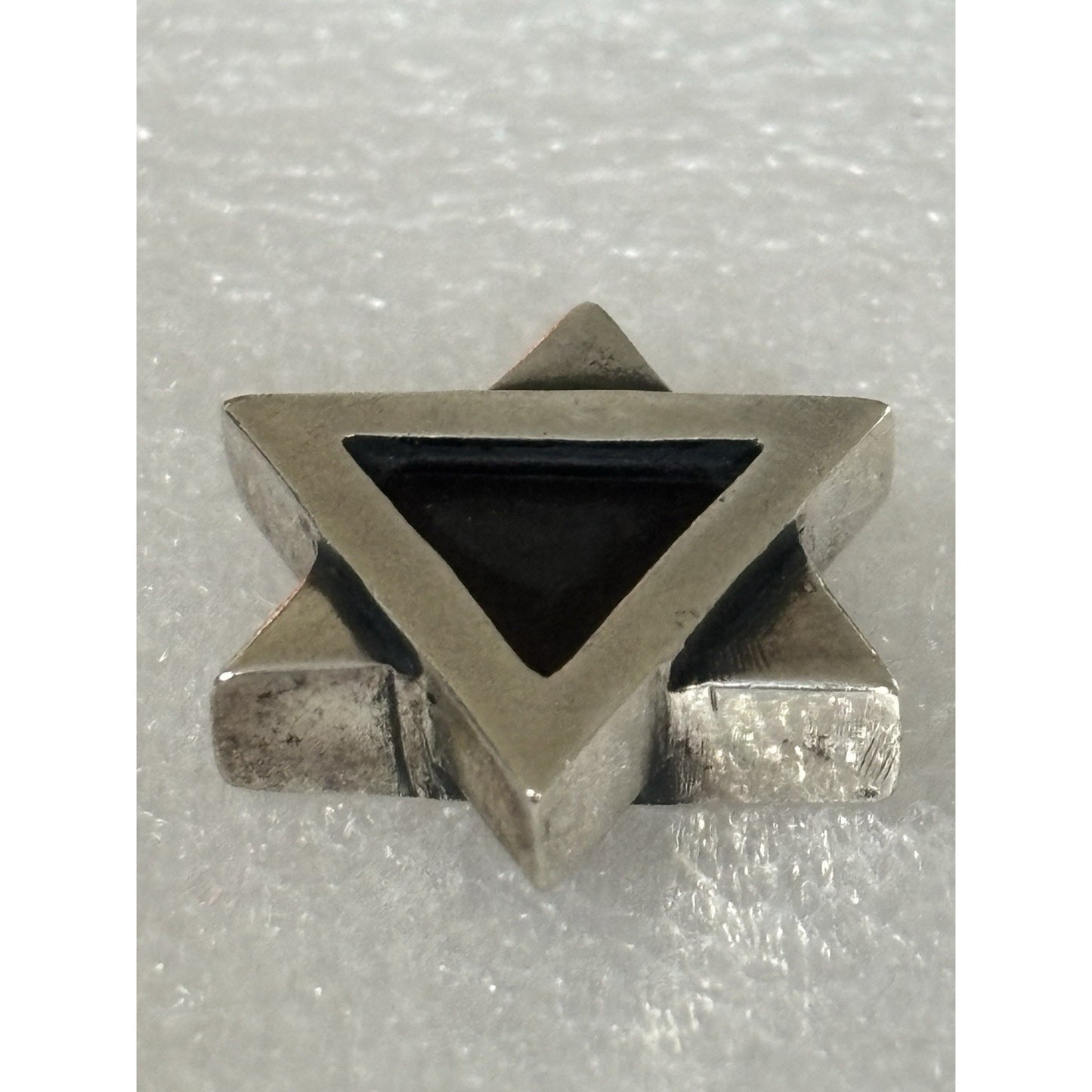 Pre owned James Avery RETIRED RARE Sterling Silver Star of David Slide Pendant Oxidized 7g