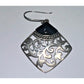 Vintage Sterling Silver Black Onyx Filigree Dangle Earrings Signed CFJ 5gr