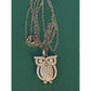 IBP 925 Sterling Silver CZ Owl Pendant Necklace 18” Sparkly Pave Owl