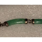 Vintage Jade Barrel Bar Bead Necklace Sterling Silver 925 Chinese Export 17” 23g