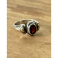 James Avery Retired 14k Gold Hearts & Sterling Silver Ring W/ Garnet Sz 6.5