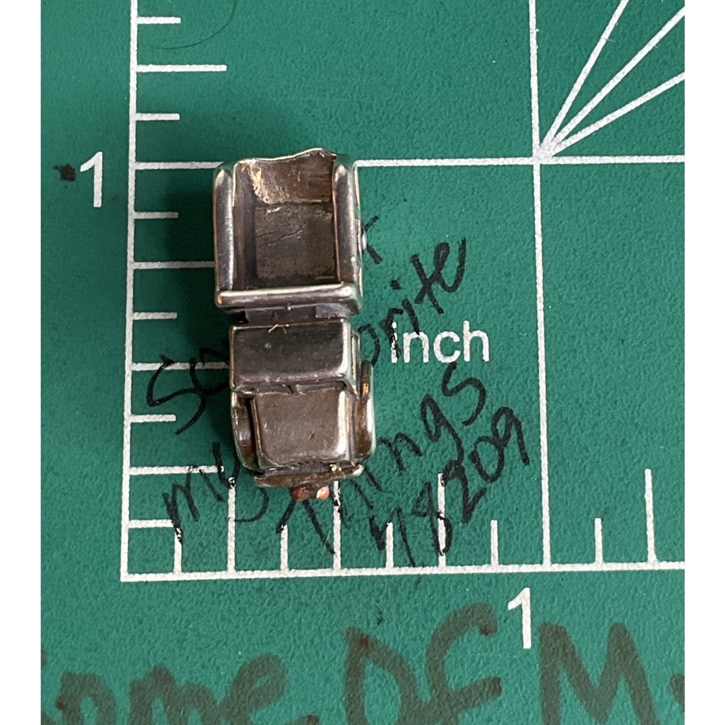 Vintage 925 Sterling Silver Garbage Truck Dump Truck Charm Pendant Construction