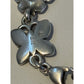 Pre owned James Avery Retired HTF Silver Butterflies In Bloom Flower Bracelet 7 3/4”