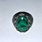 Vintage Sterling Silver Malachite Ring – Size 10.5 – Green Oval Stone – 8g