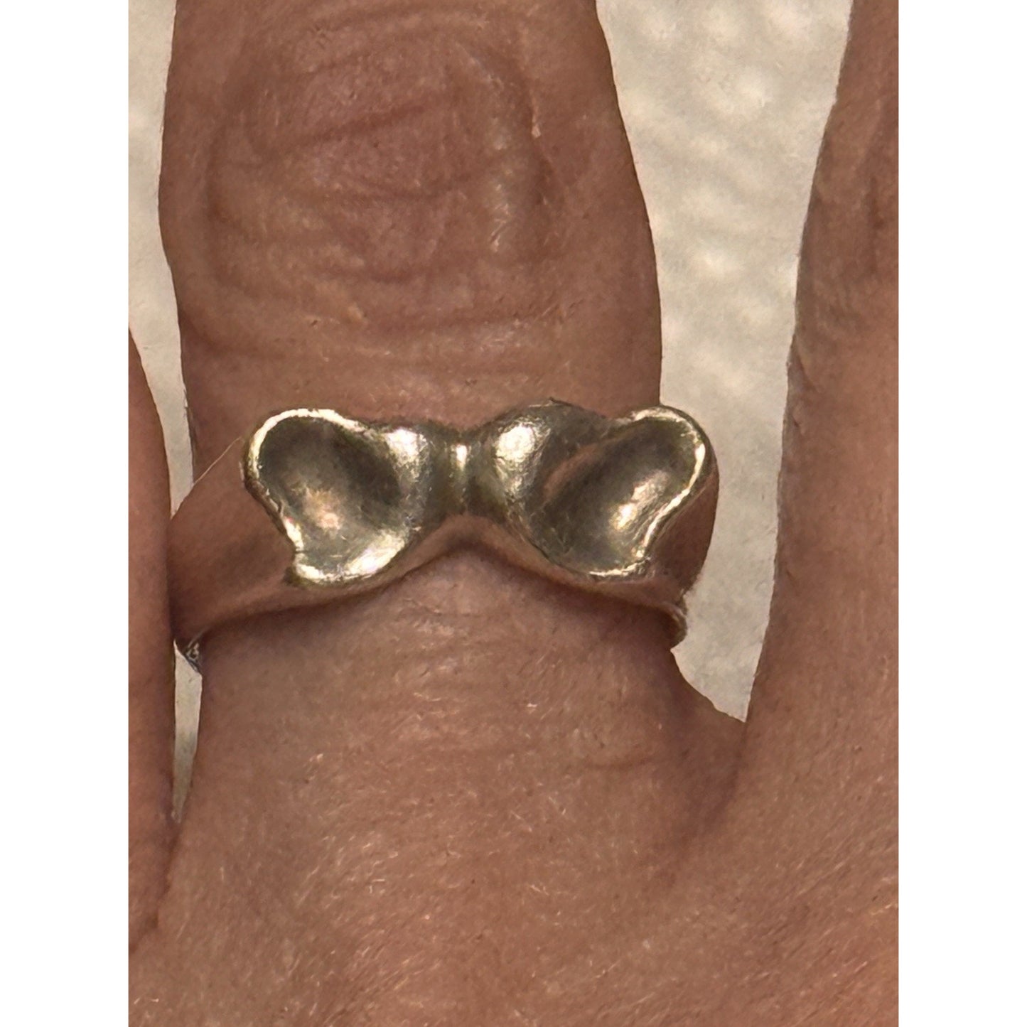 Tiffany & Co Elsa Peretti Open Heart Ring Sterling Silver Size 5.75 Spain 925