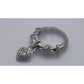 J Ripka Sterling Silver 925 Judith Ripka Dangle Pave CZ Heart Ring Size 6.5