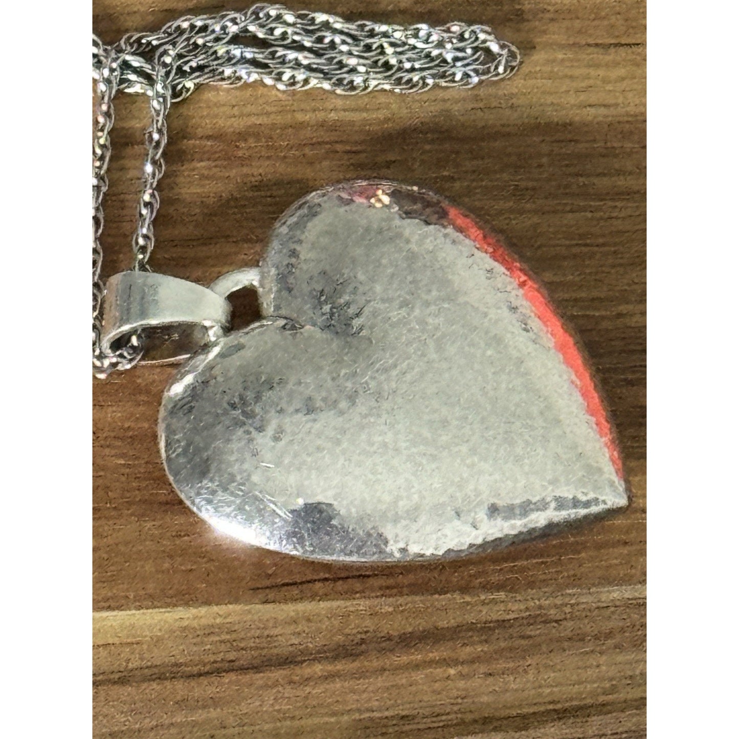 Pre Owned James Avery Retired RARE X-Large Puffy Heart Pendant And 21.5 Necklace 2 3/4”!