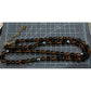 Vintage Signed Joan Rivers Amber Gray Smoky Glass & AB Crystal Bead 32” Necklace