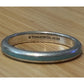 Retired Tiffany & Co. Blue Enamel Sterling Silver Narrow Stripe Band Ring Size 8