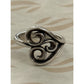 Pre owned James Avery Retired Sterling Silver Swirl Heart Ring Size 8