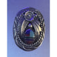 Vintage Sterling Silver Zuni Style Multi Stone Inlay Concho Pendant Charm