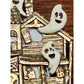 AJC Haunted House Ghost Brooch Vintage Halloween Pin Gold Tone 3D WORKS!!