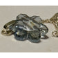 Vintage Sterling Silver Swarovski Crystal Snowflake Pendant Necklace 18”