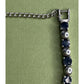 Vintage 925 Sterling Silver Blue Sapphire Tennis Bracelet 14g 7.25” Safety Chain