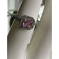 Sterling Silver Pink Cubic Stone Moissanite Size 6.5 Art Deco style