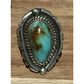 Vintage DC Sterling Silver Kingman Turquoise Ring Southwestern Navajo Sz 9 - 14g