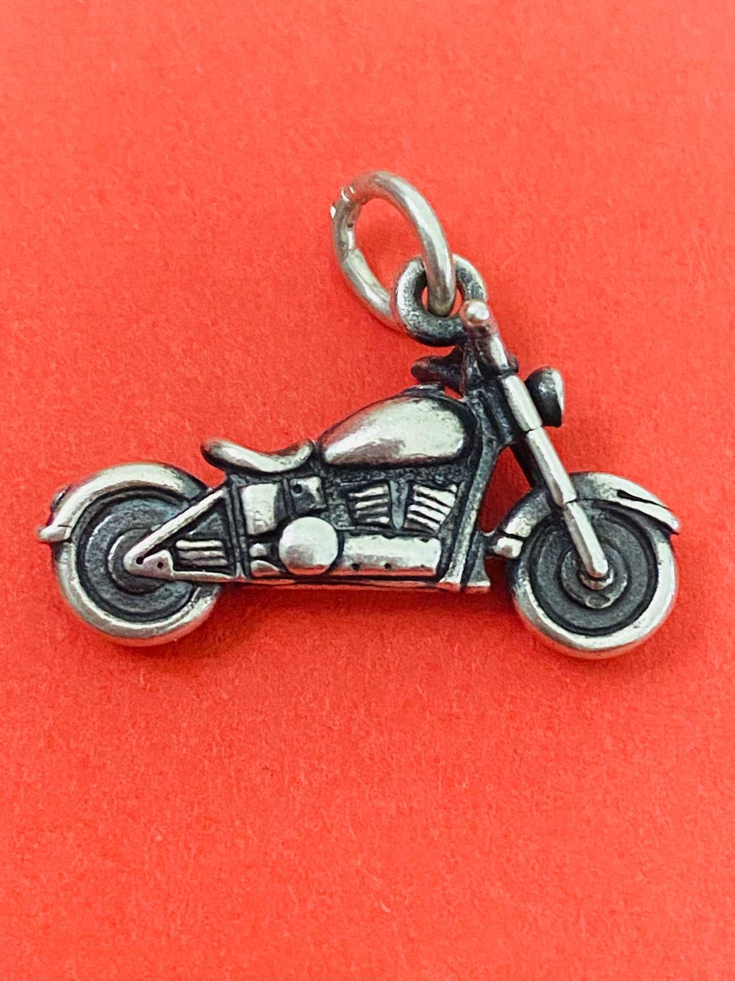 Preowned James Avery Retired Silver Motorcycle Charm