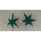 Turquoise Star Earrings Silver Tone Celestial Statement Stud Earrings Boho