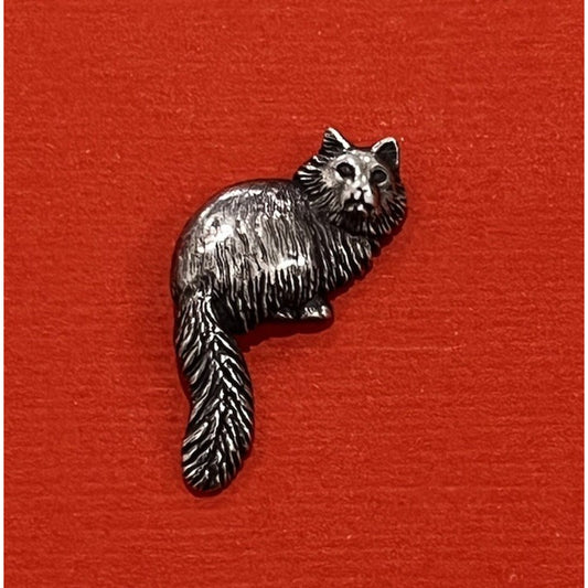 James Avery Retired Sterling Silver VINTAGE Fluffy Cat Charm Pre-Owned