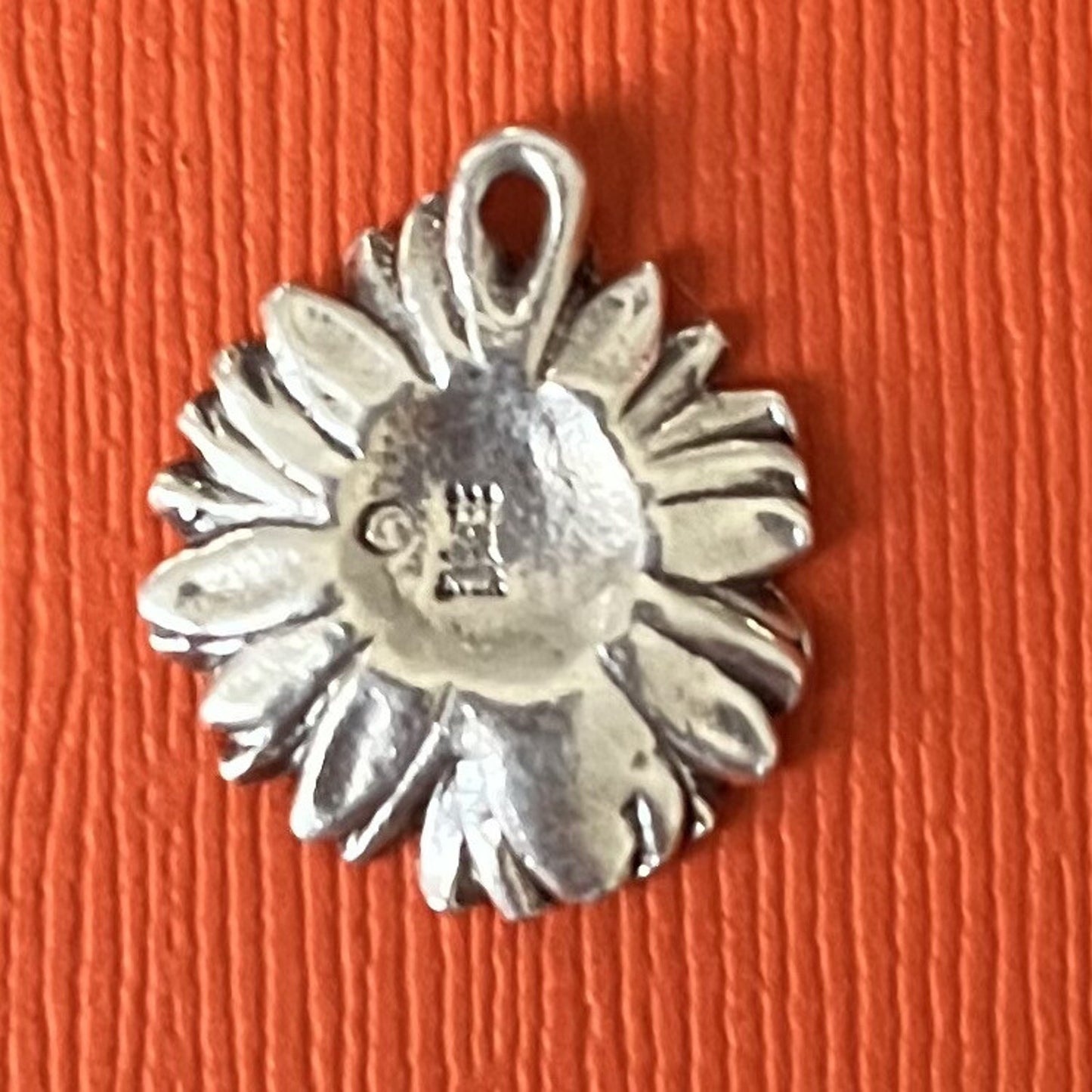James Avery Retired Sterling Silver Sunflower Charm Pre-Owned