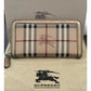 Burberry Nova Check Beige Plaid Zip Around Long Wallet Excellent Condition!