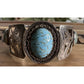 Vintage Taxco Mexico 925 Sterling Silver Turquoise Cuff Bracelet 38g
