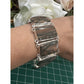 Vintage Sterling Silver Peanut Wood Jasper Bracelet 58g 7 - 8” Large Stone 925