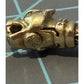 Vintage Milor Italy 925 Gold Vermeil Double Panther Head Braided Cuff Bracelet