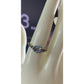 Vintage Sterling Silver Blue Iridescent Ring Size 10.5