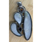 Large Artisan Mother of Pearl Amethyst Citrine Statement Pendant 55g 5” X 2.5”