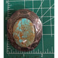 Signed Gale Self Choctaw Sterling Silver Turquoise Pendant Native American 32g