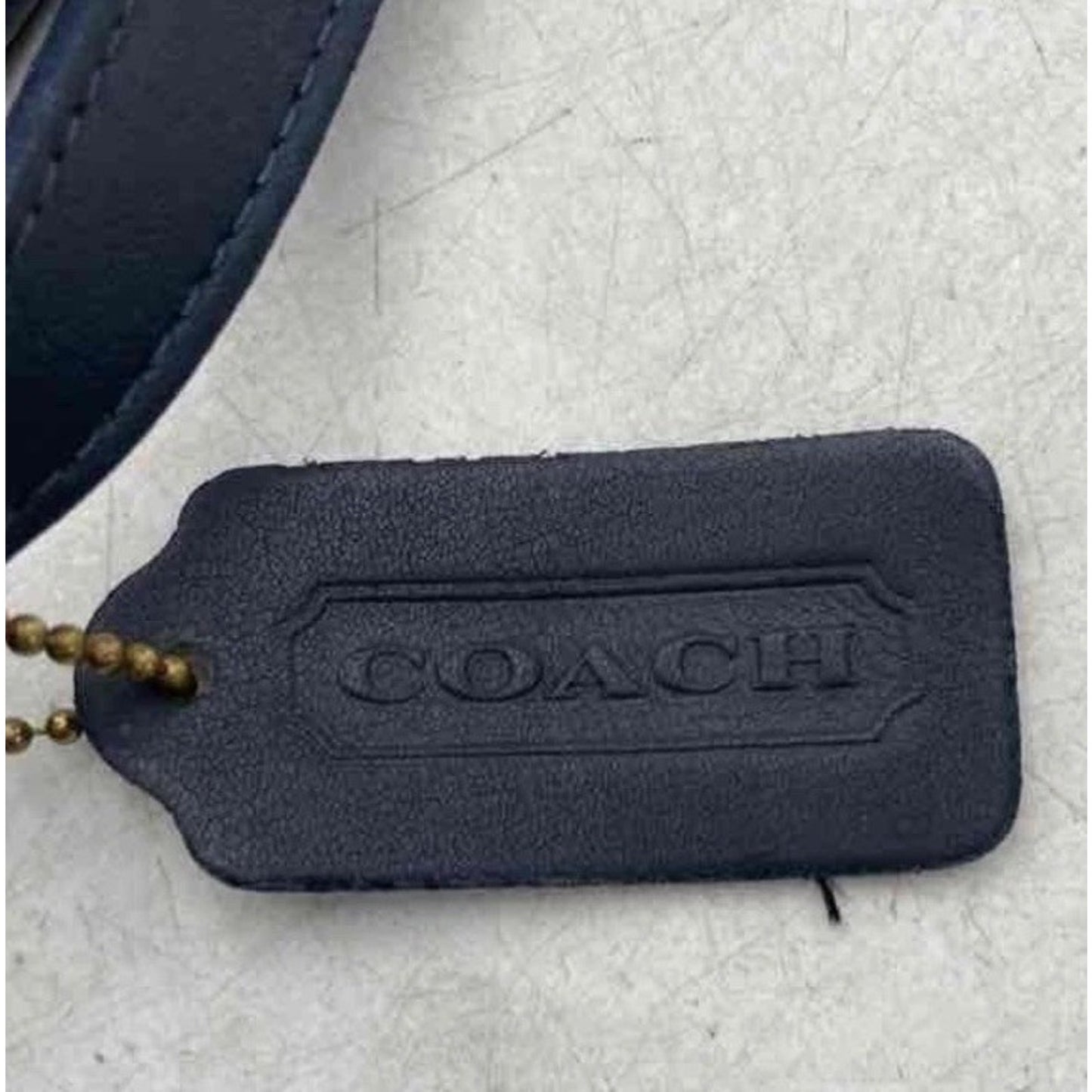 VINTAGE Blue Leather COACH Crossbody Bag Adjustable Strap Flap Closure Purse